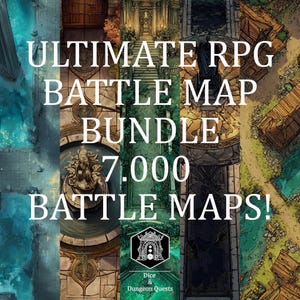 RPG Battle Maps Art Bundle – Maps for RPG Tabletop, for Roll20, Foundry, Fantasy Grounds or VTT (Digital Download)