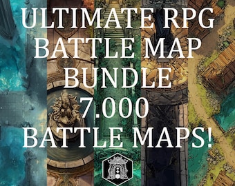 RPG Battle Maps Art Bundle – Maps for RPG Tabletop, for Roll20, Foundry, Fantasy Grounds or VTT (Digital Download)