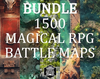RPG Battle Map Art-bundel: kaarten voor RPG-tablet, voor Roll20, Foundry, Fantasy Grounds of VTT (digitale download)