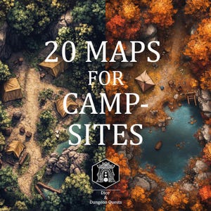 Battle Map Collection (16:9) voor campings, voor D&D (Dungeons and Dragons) of Pathfinder, voor Roll20, Foundry of VTT
