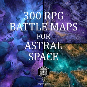 Battle Map Art - 300 Digital Maps for Astral Space, for VTT RPG Tabletop, Roll20, Fantasy Grounds or Foundry (digital download)