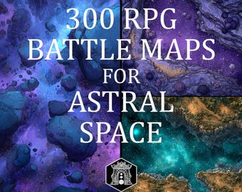 Battle Map Art: 300 digitale kaarten voor Astral Space, voor VTT RPG-tablet, Roll20, Fantasy Grounds of Foundry (digitale download)