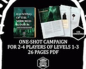 RPG One-Shot Adventure: Haunting of Mirrored Mansion -  Halloween One-Shot Adventure Module (5E or 5.5E, Levels 1-3) (Digital Download)