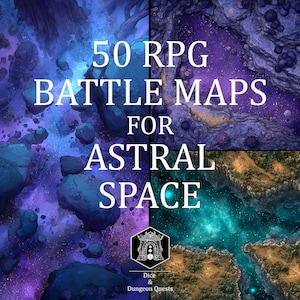 Battle Map Art - 50 Digital Maps for Astral Space, for D&D or Pathfinder rpg, for Roll20, Foundry or VTT - Roll20 rpg dnd maps