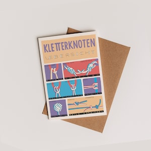 Carta postale »Kletterknoten« A6
