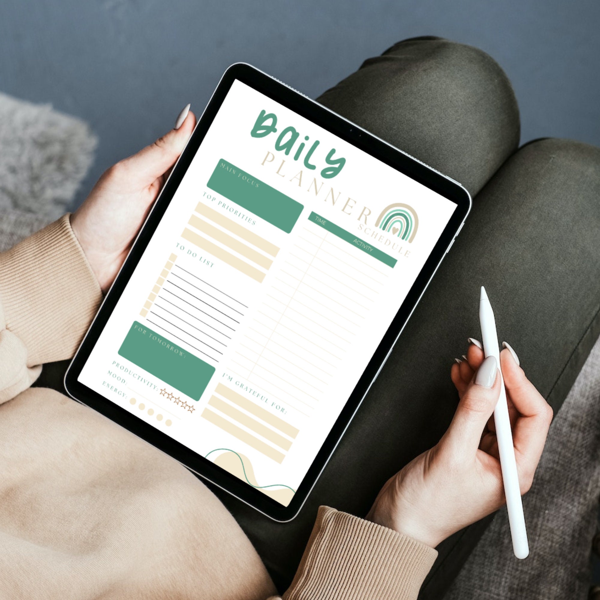 Daily Planner Printable, One Day Planner - Etsy