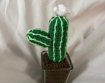 Crochet cactus with pot