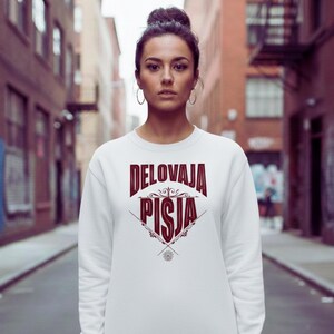 Russischer Spruch Pullover Damen |Geschenk Weltfrauentag Muttertag |Slavic Vibe Sweatshirt Lustig |Geburtstag Geschenkidee Russin |Statement