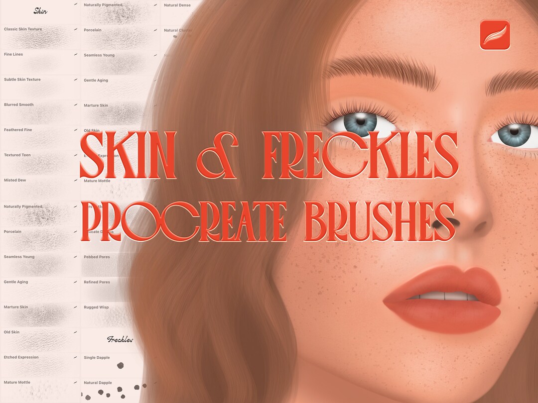 Procreate Skin Brushes, Freckle Brush, Portrait Brushes, 筆 刷 推薦, Best