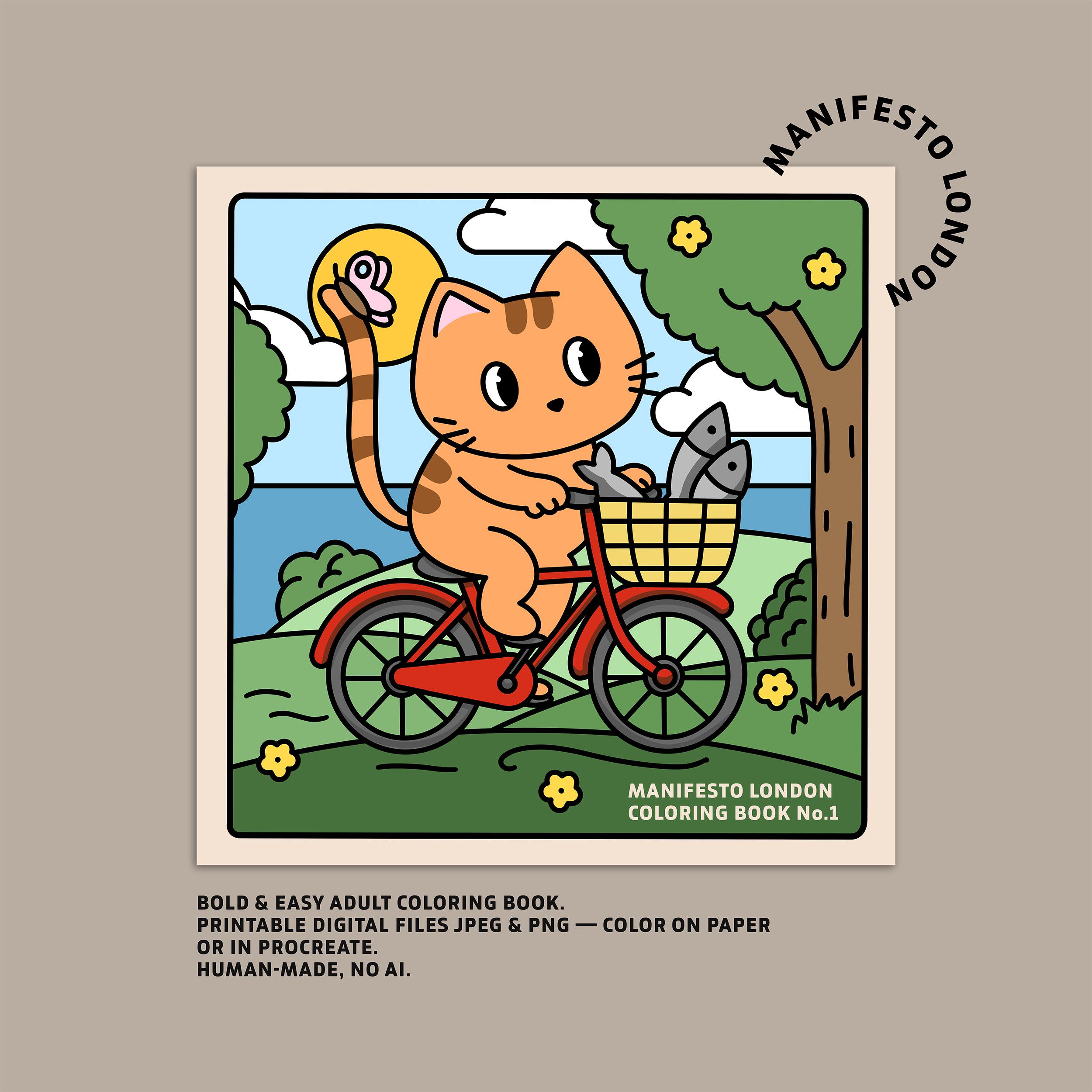 太くてかんたん 大人のぬりえ — かわいい森の動物たち｜印刷用JPG／透明PNG（Procreate対応）