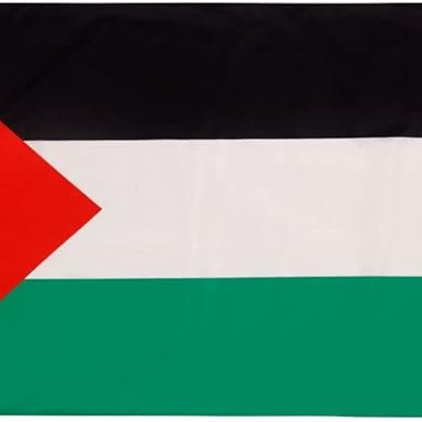 Drapeau de Palestine – Drapeau résistant aux intempéries et drapeau avec œillets en laiton | 90x150cm |