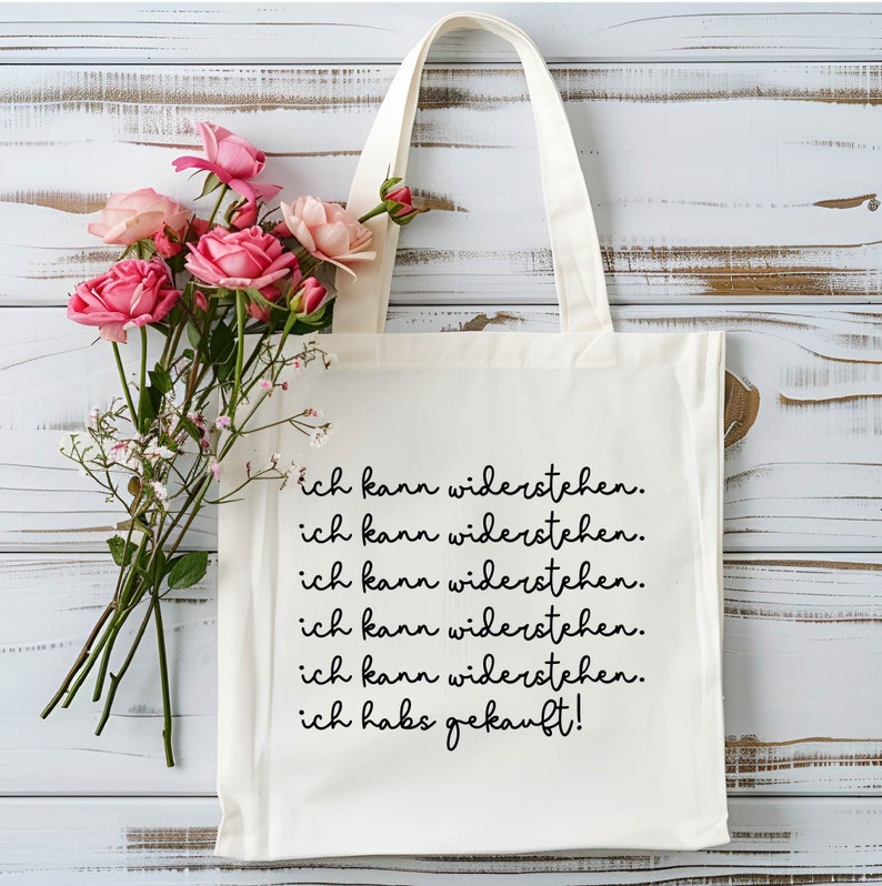 German Einkaufstasche Tasche Beutel Statements Spruch Plotterdatei Plotten Silhouette Cricut Laser SVG PNG Farballerliebst Commercial use Bild 6