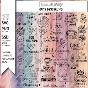 Plotterdatei gute Besserung Genesen Schnupfen Erkältung Gesundheit Silhouette Cricut Laser SVG Vektor Farballerliebst Gewerbliche Lizenz