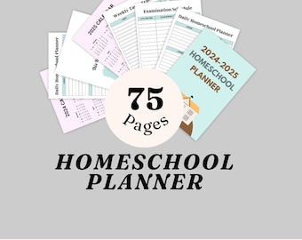 Printable Homeschool Planner Printable PDF Homeschool Binder Weekly and ...