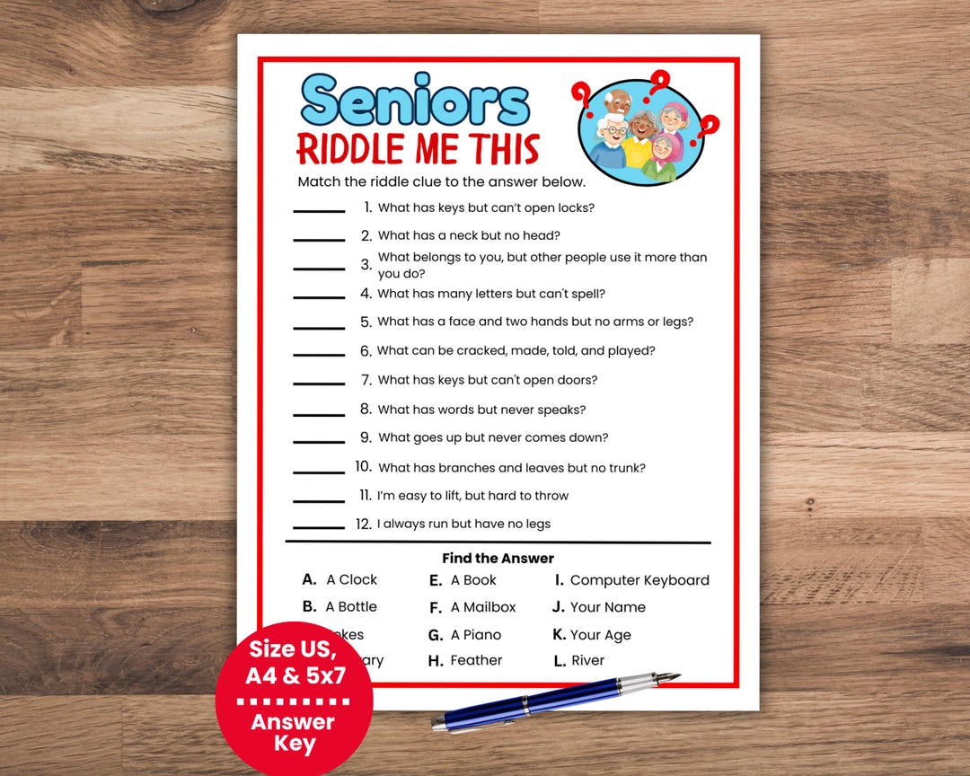 Senior Riddlee Icon Senior Riddle Me This Game, Riddle Games for Seniors, Sit Down Games ...
