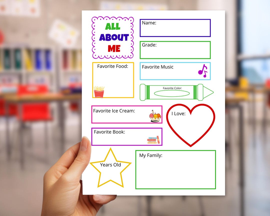 All About Me Worksheet Printable, Getting to Know Me Preschool ...