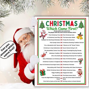 Weihnachtsquiz: Was war zuerst da? – zum Ausdrucken! Weihnachtsquiz für Jugendliche, Erwachsene, Senioren, Familienweihnachten, Bürospiele Bild 8