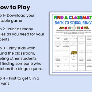 Back to School Bingo, Classroom Bingo, Getting to Know You, Classroom ...
