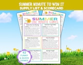 Summer Minute to Win It Games, 4th of July Games, Summer Reunion, Group Party Games, Memorial Day Games, Quick Games for Kids, Teens, Adults