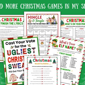 Christmas Dice Game, Gift Exchange Game, Pass the Present, Christmas Gift Swap, White Elephant game, Pass the Gift Family Holiday Party Game image 10