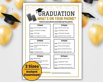 Grad What's On Your Phone Game, Graduation Party Game, Grad Party Ideas, Fun Grad Games, Middle School, High School, College Graduation Game