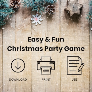 It's a fun and easy Christmas party game you can download, print and use.