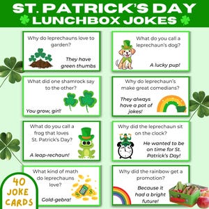 Blagues sur la Saint-Patrick pour enfants, blagues sur la boîte à lunch, blagues sur la boîte à lunch, blagues sur la boîte à lunch, blagues sur les fêtes de fin d'année