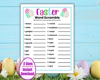 Easter Word Scramble Game, Printable Easter Games, Easter Word Games, Easter Activities, Easter Family Games, Classroom, Easter Word Puzzle