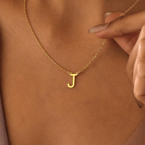 14K Gold Initial Necklace , Custom Letter Necklace , Handmade Jewelry , Personalized Jewelry , Birthday Gifts for Her , Necklaces for Women