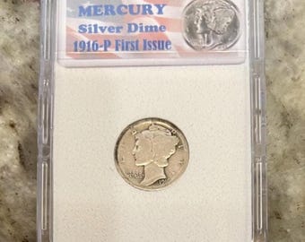 1916-P | Silver Mercury Dime | 1st Year Issue | Set #1 |