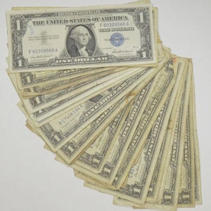 1957 | US 1 Dollar Bill Lot | Silver Certificate | Blue Label | 1 Note Per Purchase
