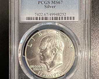 1776-1976 S | Silver Dollar | PCGS 67 | 200 Year | Bicentennial Edition | Blast White Gem