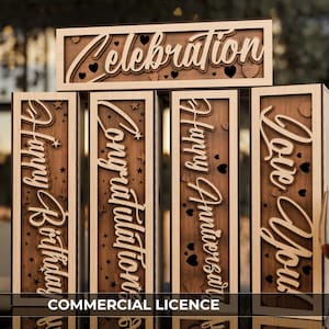 Kommerzielle Lizenz - 5 x 3D-Schichten Vektor-Schnittdateien für Laser-cut, svg, lightburn