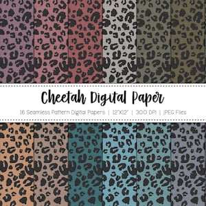Cheetah Print Seamless Digital Paper Pack (Digital Download)