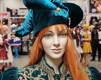 Maßgefertigter Narrenhut, mittelalterlicher Narrenhut, Renaissance-Narrenkappe, Cosplay-Kopfbedeckung, Hofnarrenkostüm – auf Bestellung gefertigt