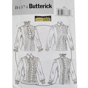 Butterick 4374 Renaissance Blouse Sewing Pattern – Butterick History, Rare OOP, Sizes 8-14, Uncut Complete, Tudor Costume Pattern