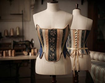 Edwardianisches Binderkorsett – Historisches Minimizerkorsett, viktorianisches Überbrustkorsett, transgenderfreundlich, Unikat