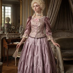 baroque design dress Royal Blue Satin Sequins Long Sleeve Rococo Baroque Dress