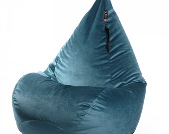 Large 'Wave Drop' Beanbag Chair for Adults - Ergonomic Support, Waterproof and Versatile for Indoor/Outdoor Use