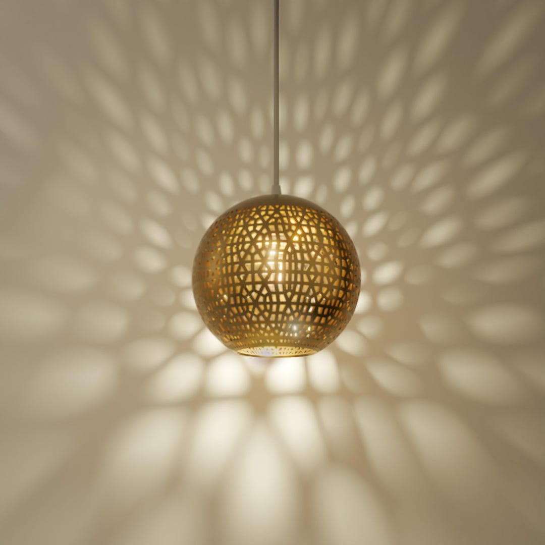 Boh Pendant Light – Handcrafted Voronoi Light Lamp With Intricate ...