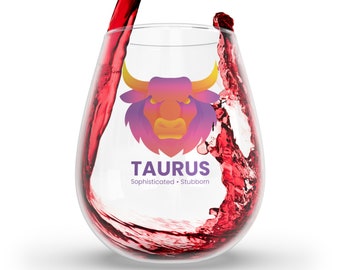 Verre à vin sans pied Taurus, zodiaque 11,75 oz