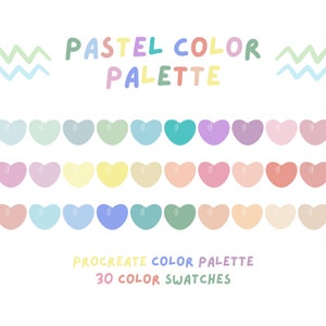Procreate Pastel Color Palette, Color Palette, Procreate Swatches, Pastel Color for Procreate, Pastel Palette, Soft Pastel, Digital Download