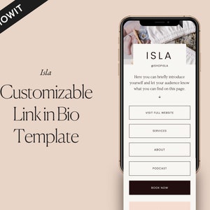 Modern Instagram Links Showit Template
