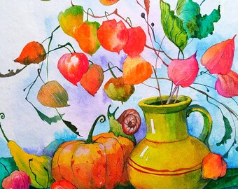 Original prints watercolor paints