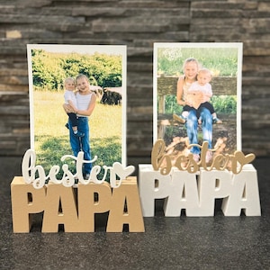 Papa Geschenk zum Vatertag 3D- Druck bester Dad, Geschenk Papa, schlichtes Design, Skandi Style Deko, Japandi Style, Super Dad, Super Papa
