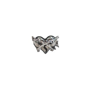 Gothic Barbed Wire Heart Ring – Mercybound Silver Statement Jewelry, Romantic Grunge Alt Accessory, Unisex Gift