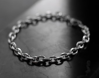 Bracciale a catena in acciaio inossidabile al 100% / Estetica audace / Grunge / Alternativa / Accessori E-Boy / Genere neutro