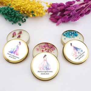 Favores personalizados de Quincenera, favores de Quince Anos, dulces dieciséis favores, dulces 16 favores de cumpleaños, favor de fiesta de cumpleaños número 15 de Mis Quince Anos
