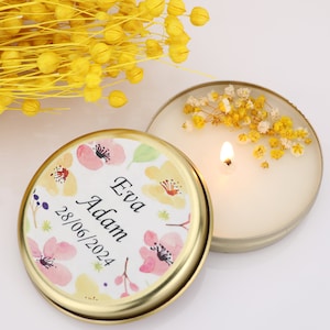 Detalles de boda para invitados al por mayor – Velas de agradecimiento personalizadas – Detalles personalizados para baby shower