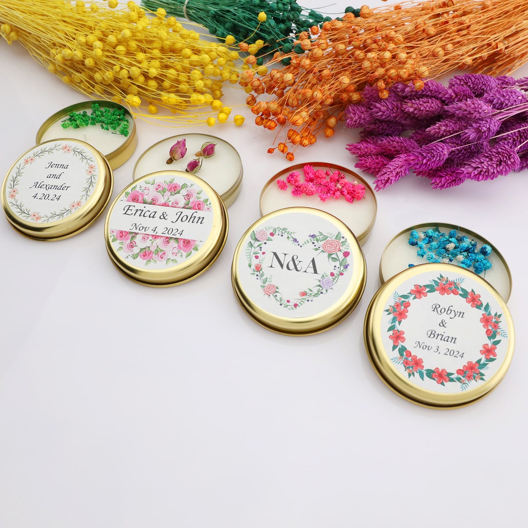 Wedding Favors for Guests Bulk, Thank You Custom Candle Favor, Shower ...